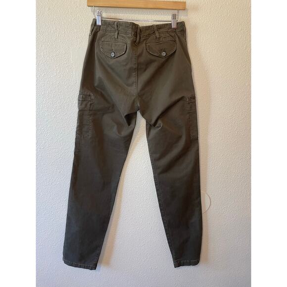 Vince Y2K Boho Straight Leg Cargo Style Olive Green Pants Size 30 - Picture 2 of 14